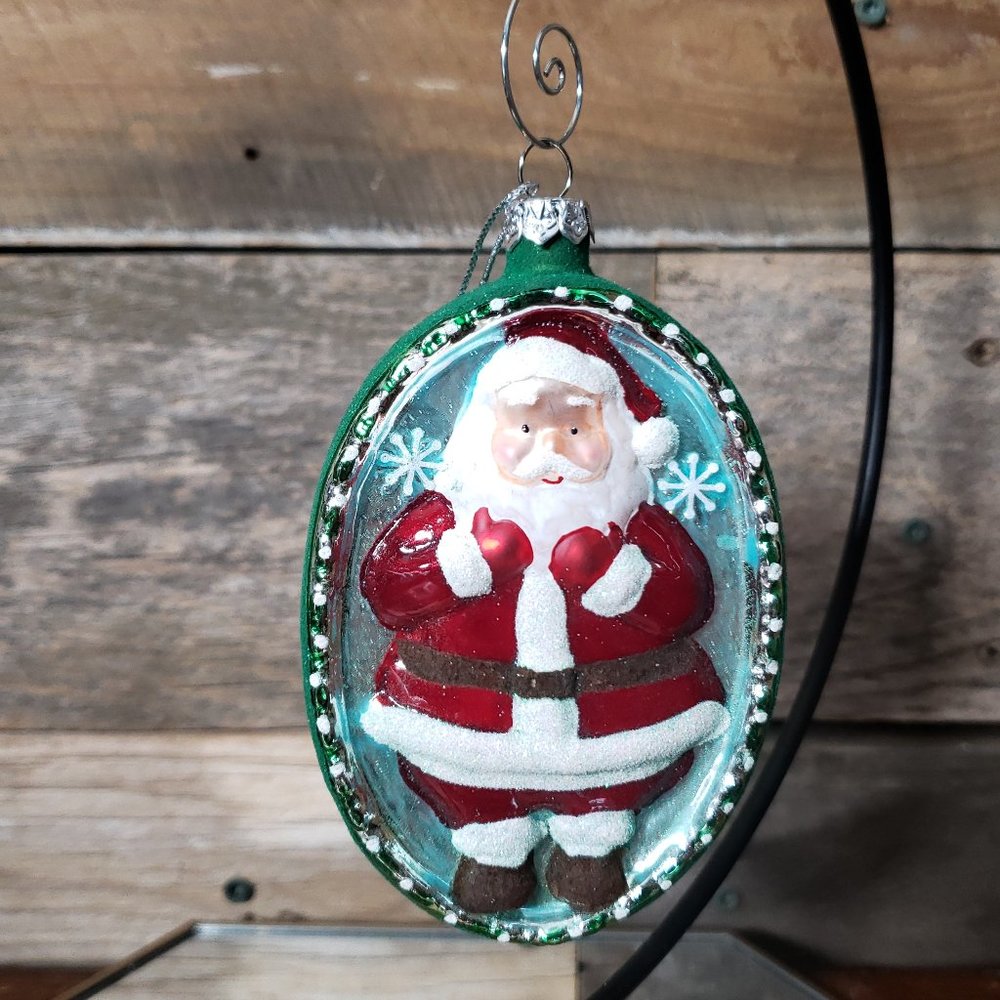 Sullivan's Handcrafted Glass Santa Ornament.  NWT Victorian - Retro - Glass